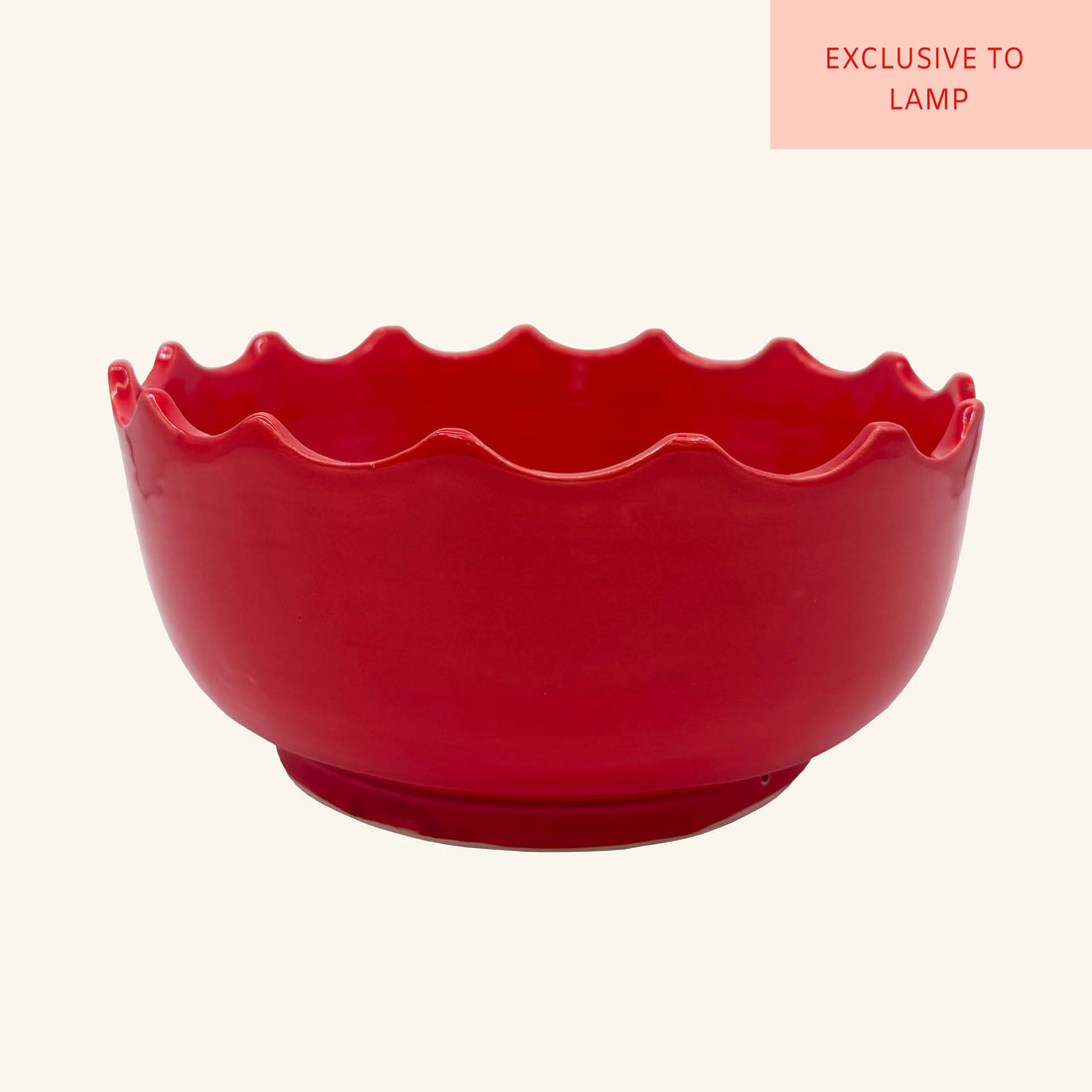 Large Scalloped Edge Bowl