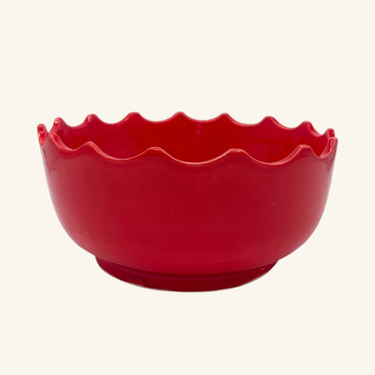 Large Scalloped Edge Bowl