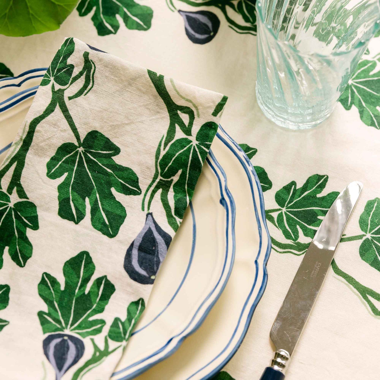 Botanical Striped Napkin - Set of 4