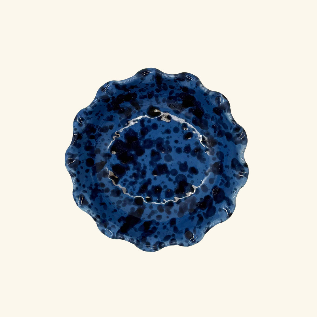 Medium Scalloped Splatterware Bowl