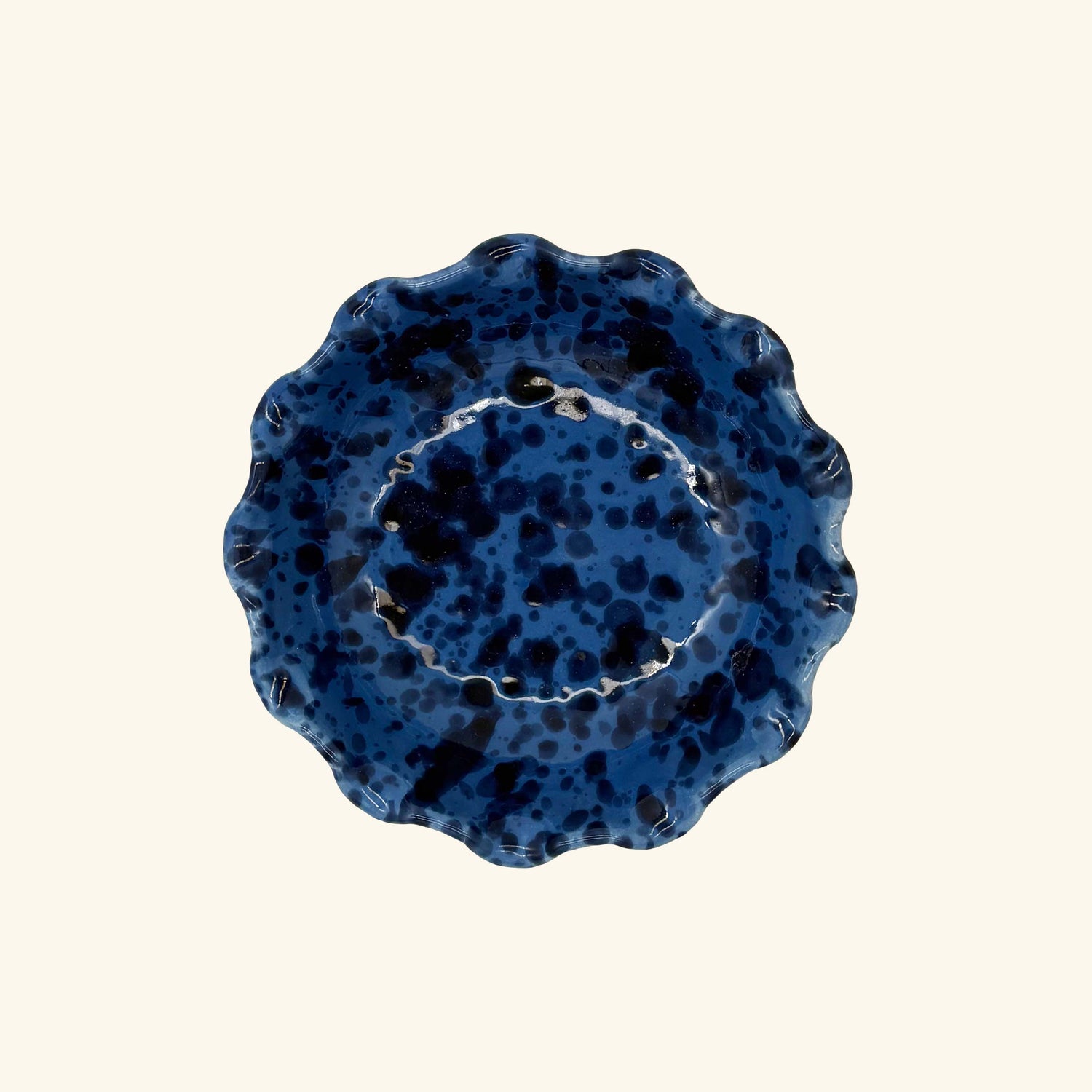 Medium Scalloped Splatterware Bowl