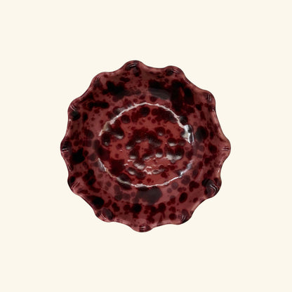 Medium Scalloped Splatterware Bowl