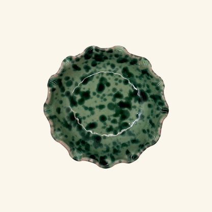 Medium Scalloped Splatterware Bowl