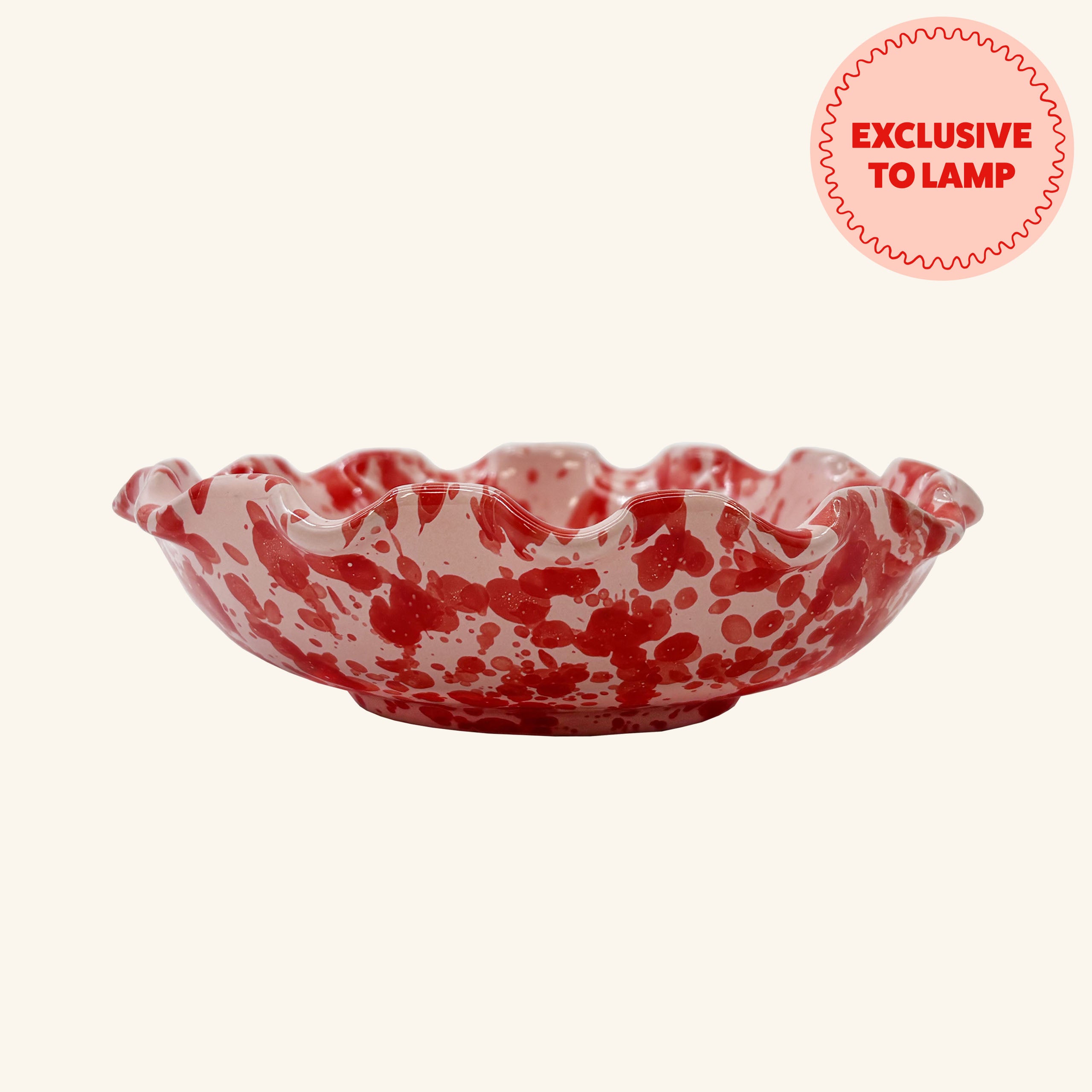 Medium Scalloped Splatterware Bowl