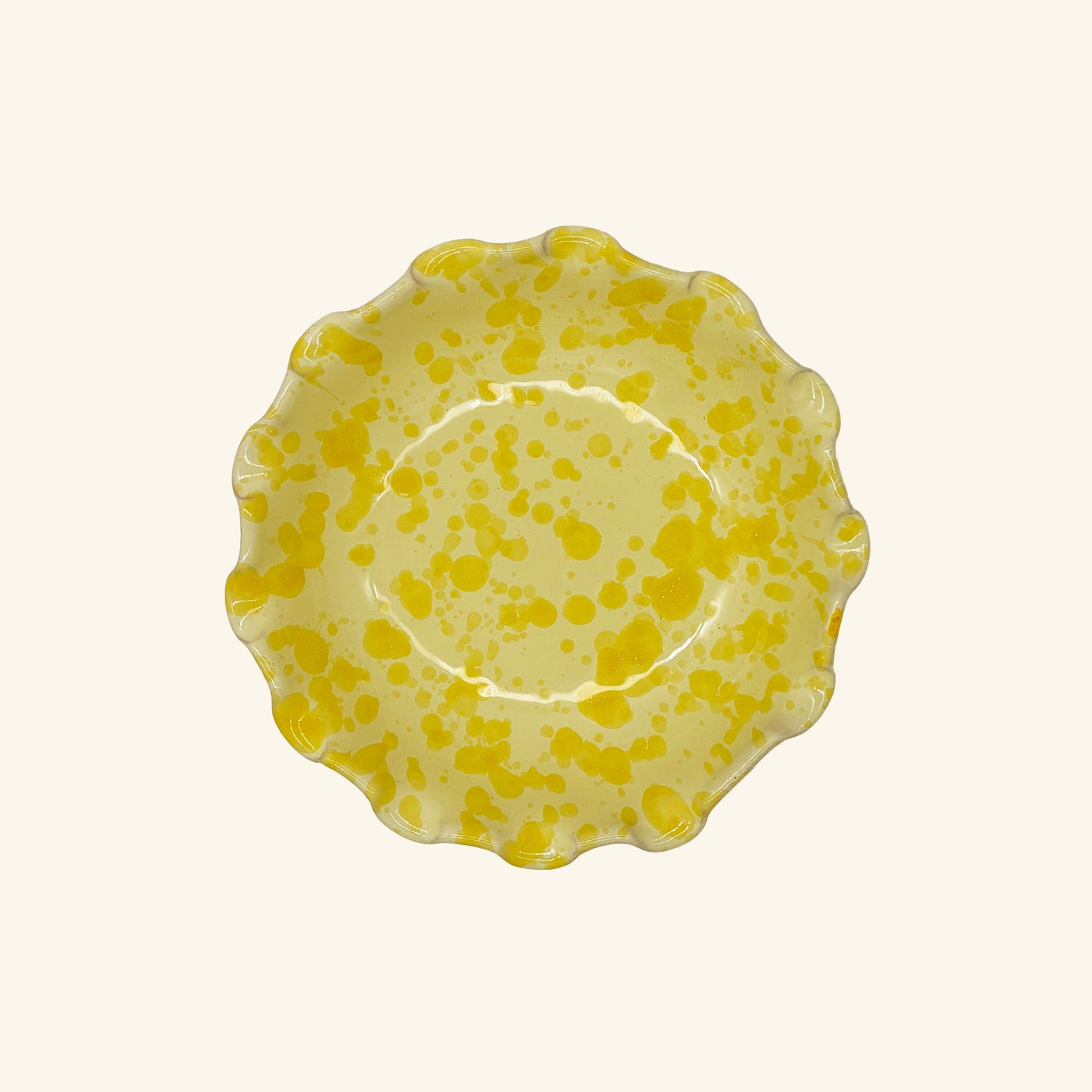 Medium Scalloped Splatterware Bowl