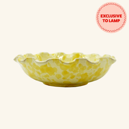 Medium Scalloped Splatterware Bowl