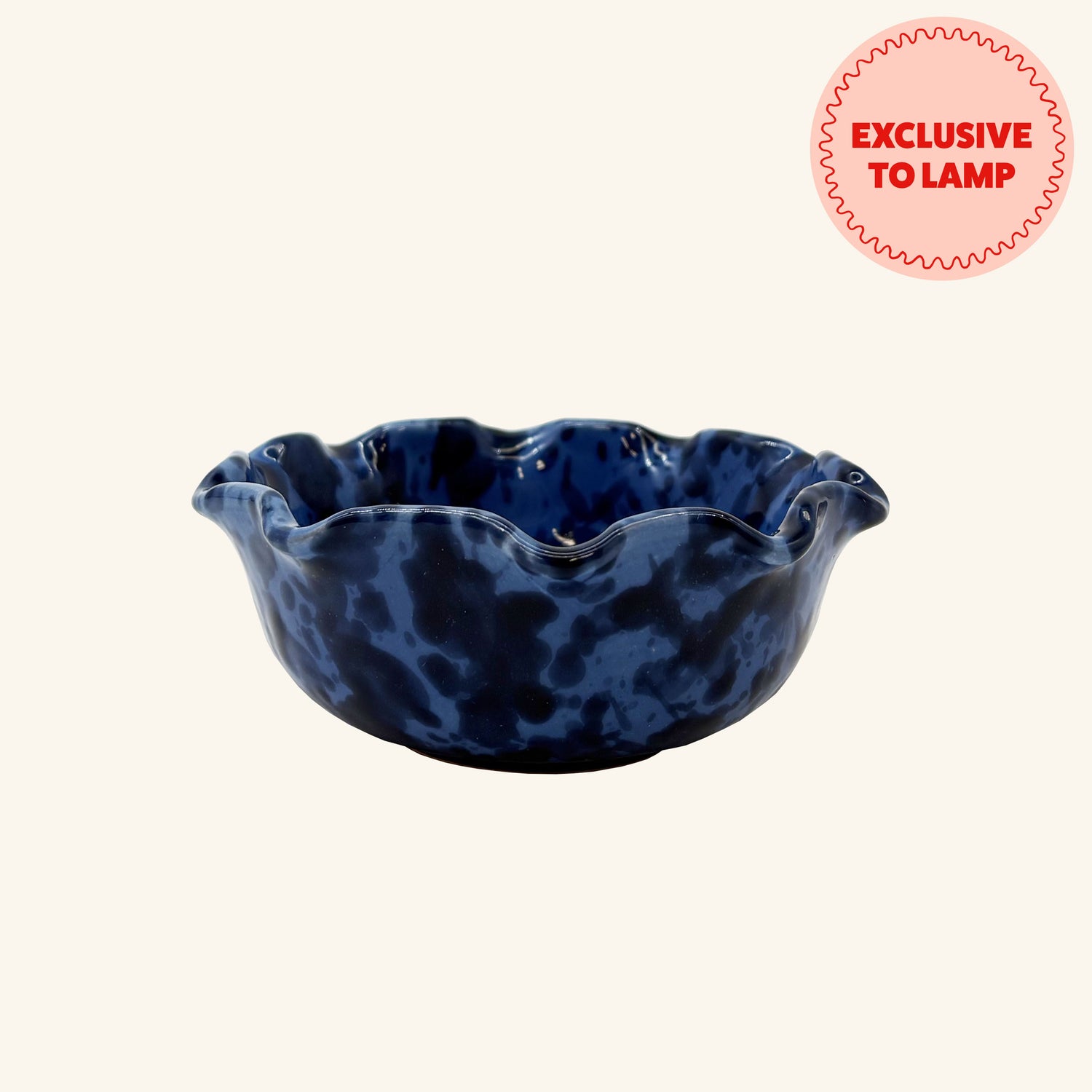 Small Scalloped Splatterware Bowl