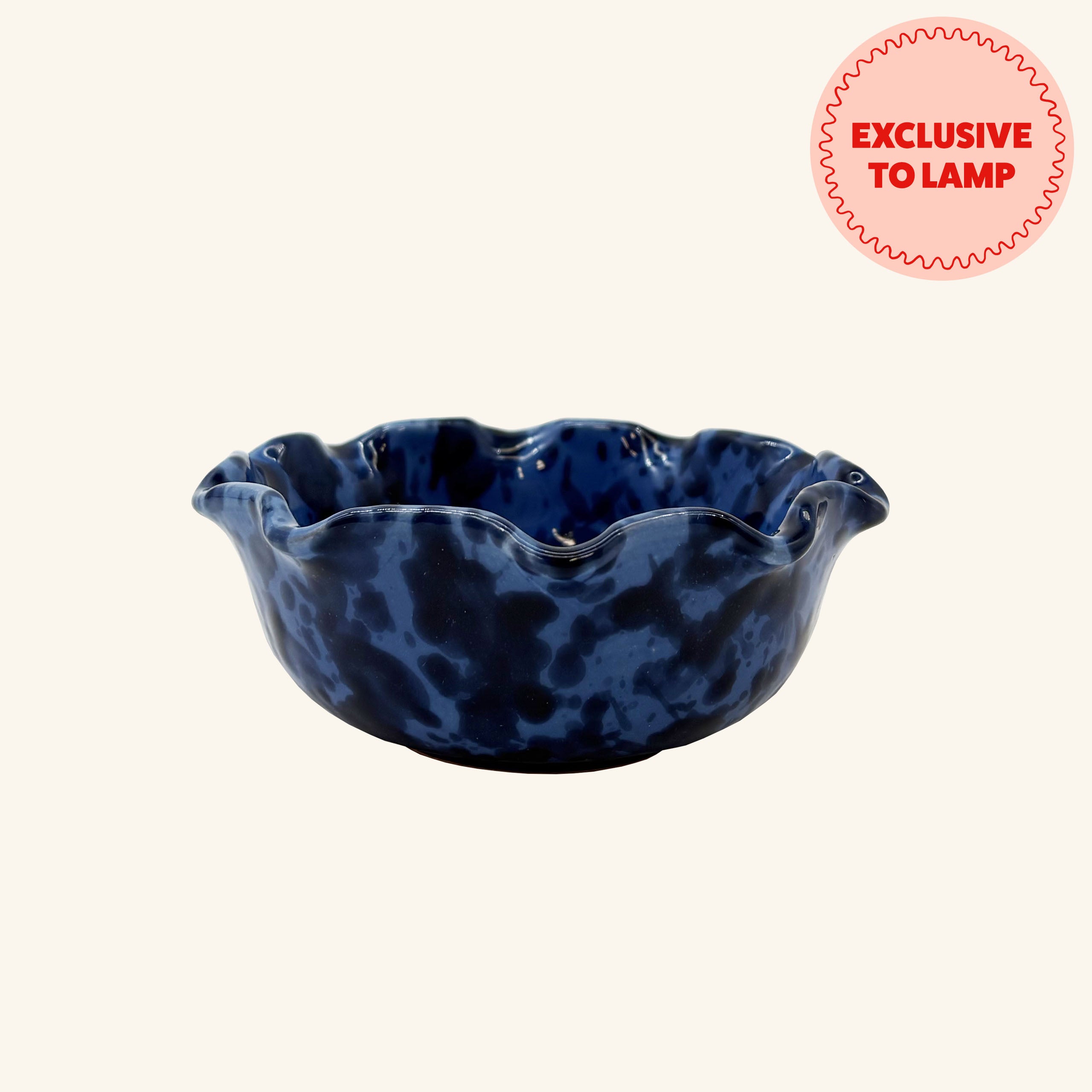 Small Scalloped Splatterware Bowl