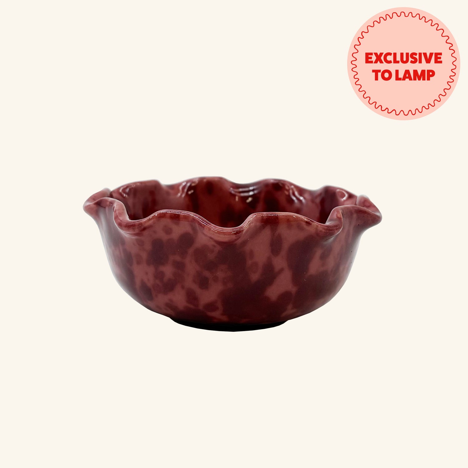 Small Scalloped Splatterware Bowl