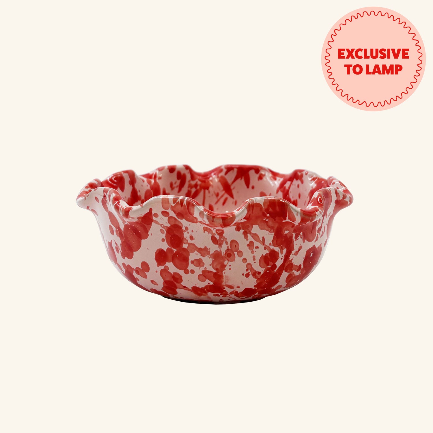 Small Scalloped Splatterware Bowl