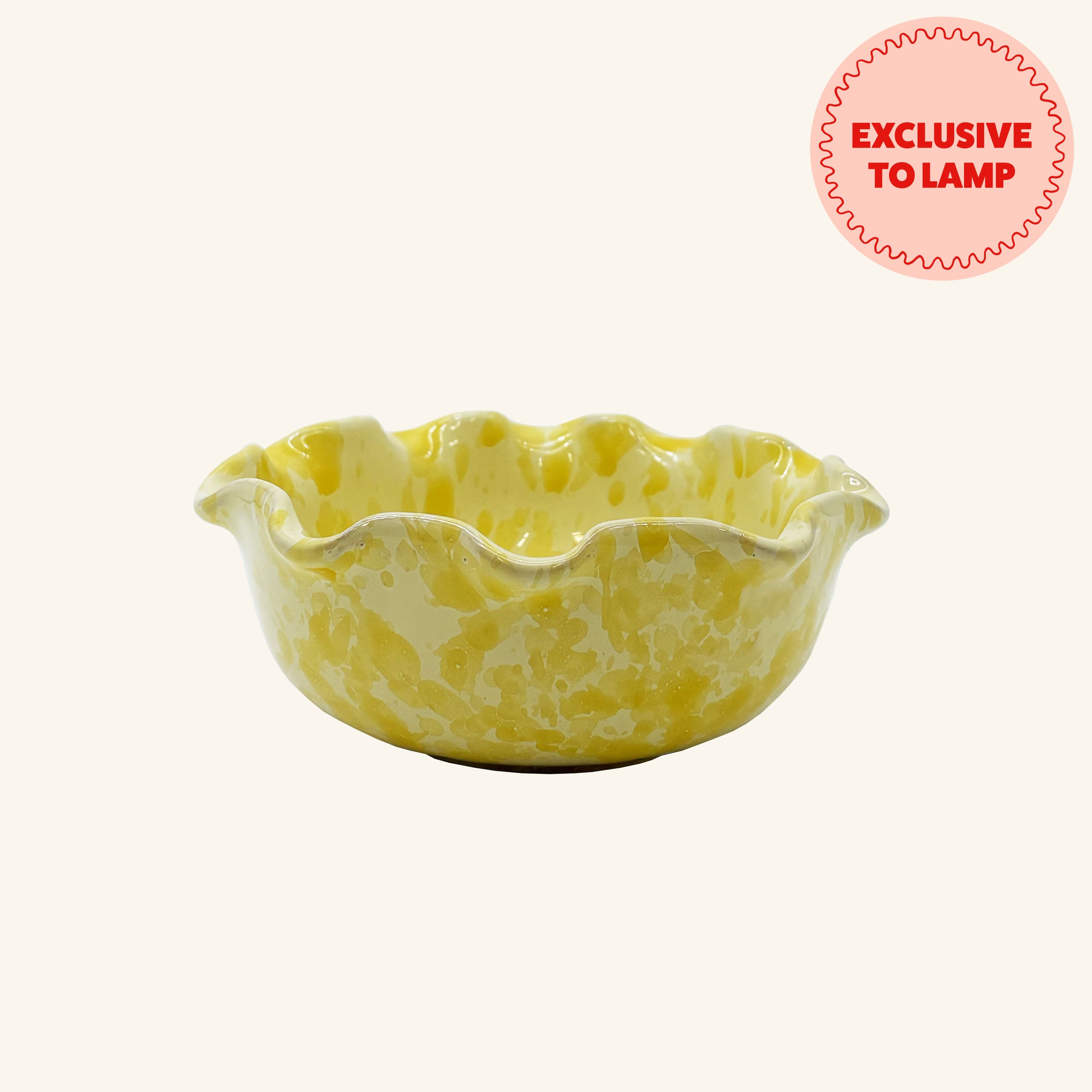 Small Scalloped Splatterware Bowl