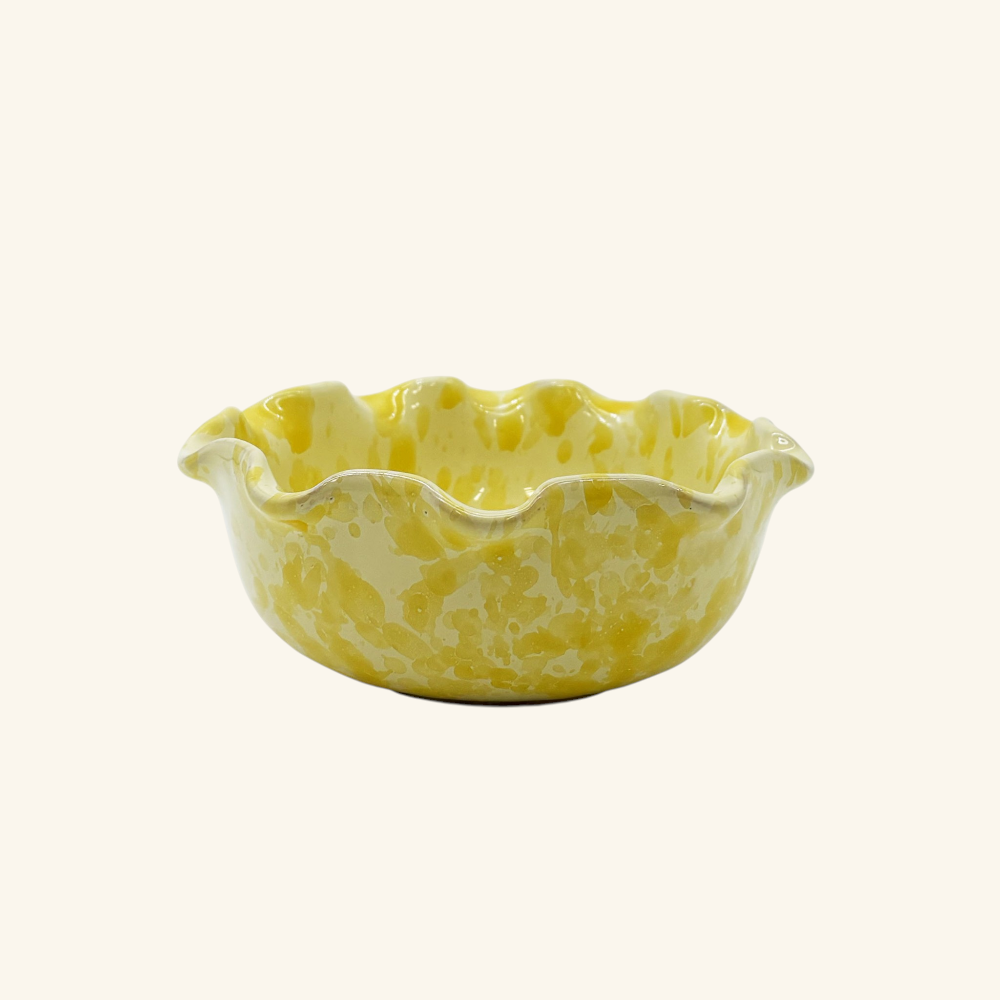 Small Scalloped Splatterware Bowl
