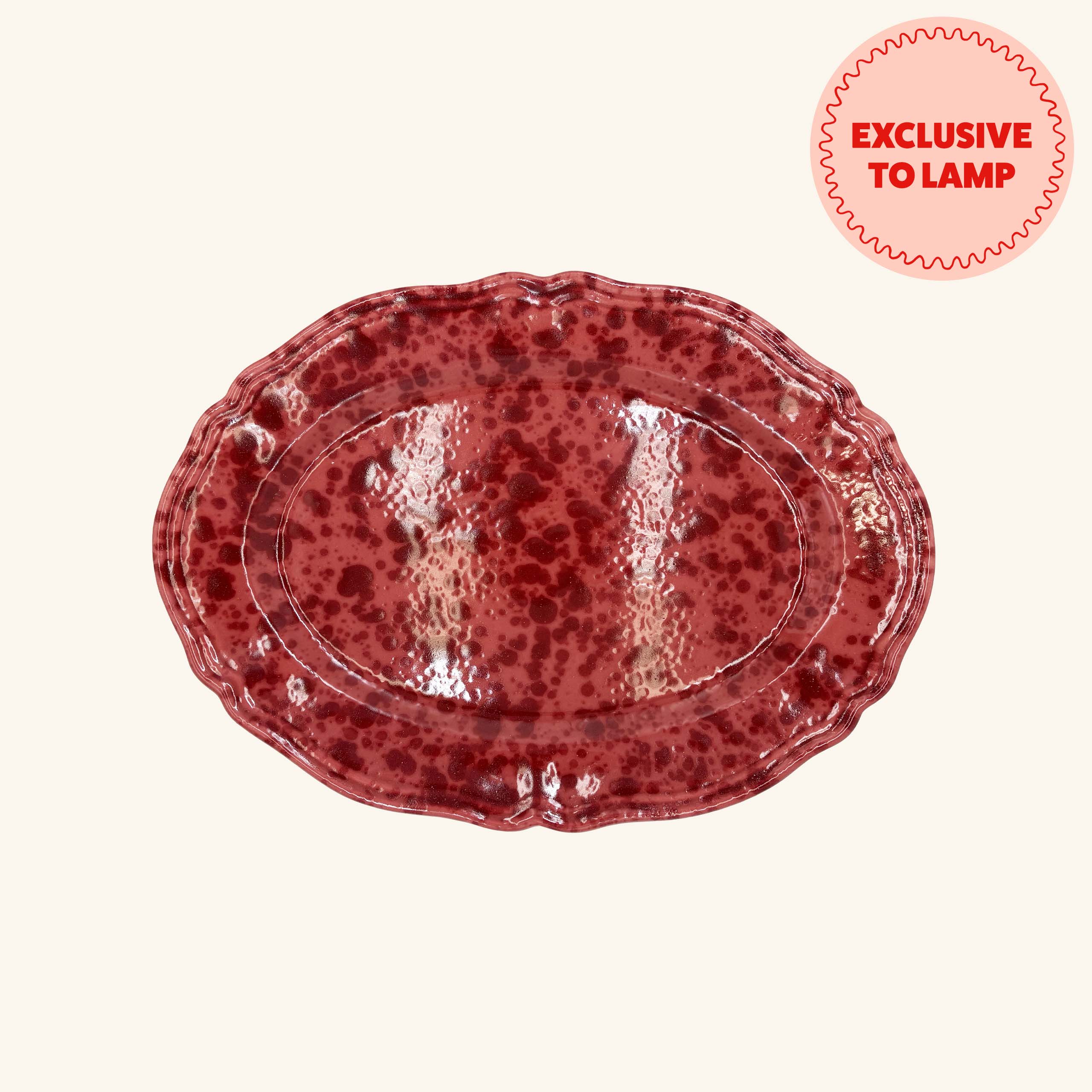 Medium Splatterware Oval Platter