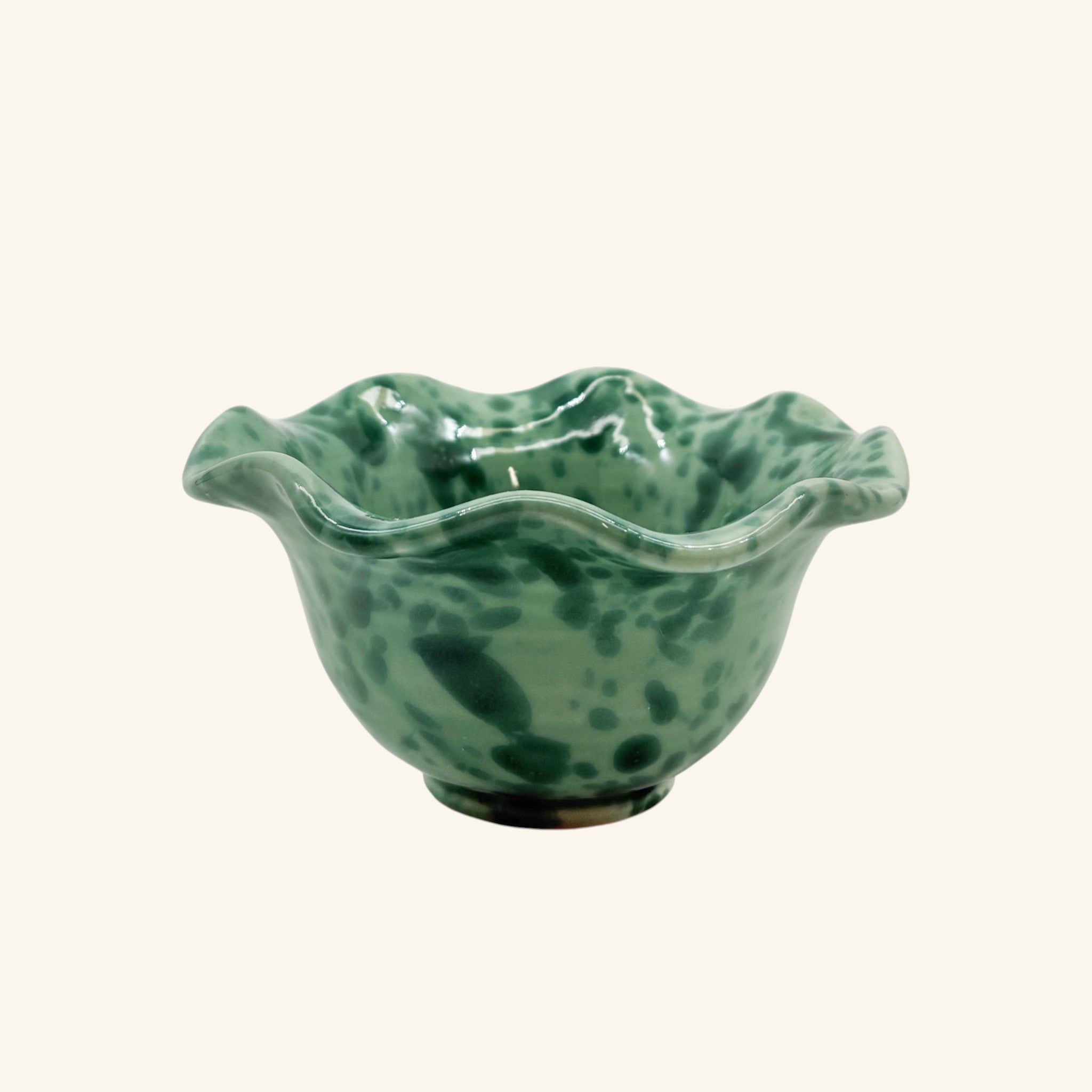 Small Wavy Splatterware Bowl