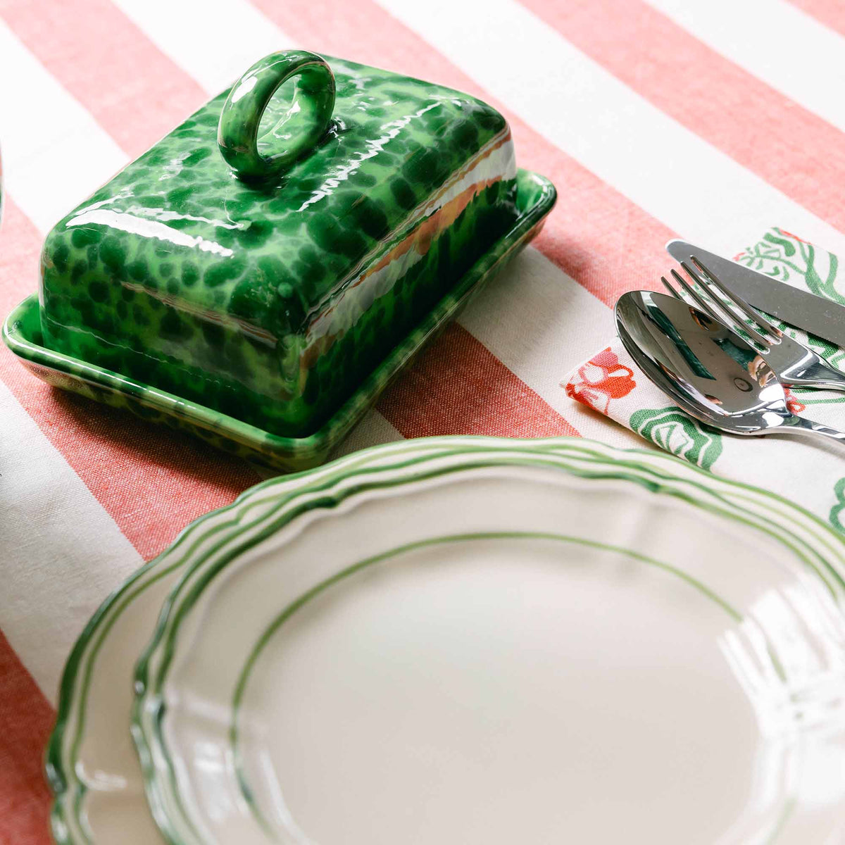 Splatterware Butter Dish
