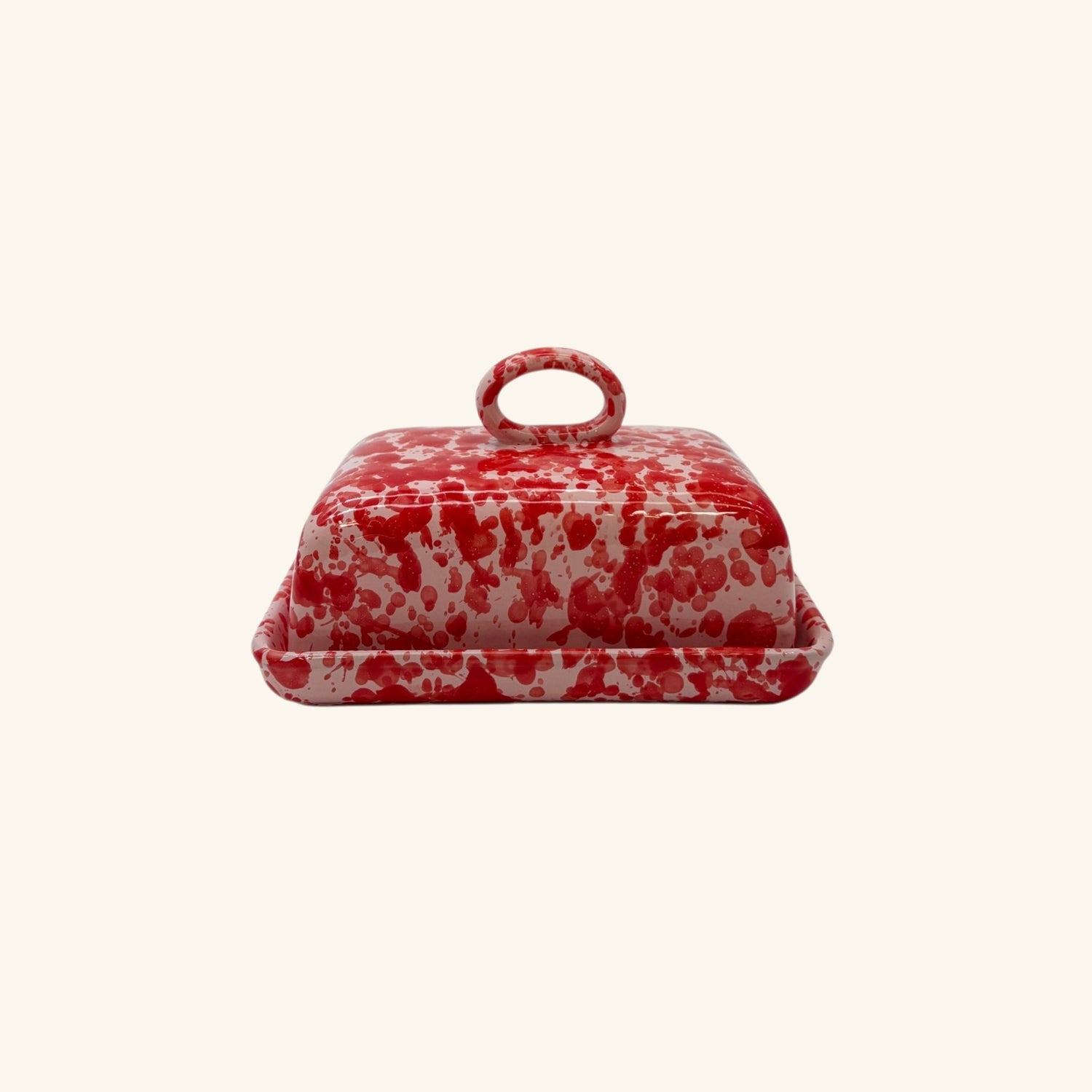 Splatterware Butter Dish