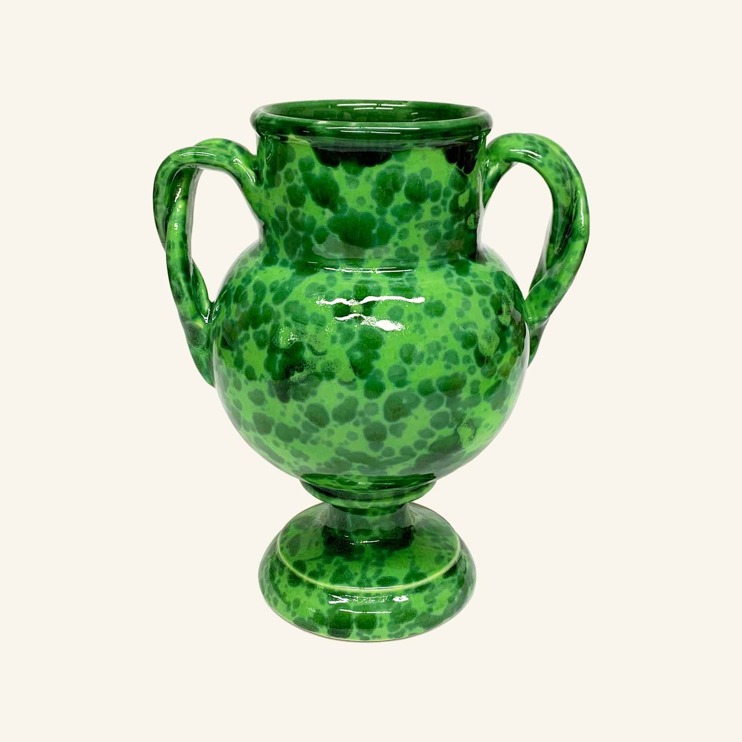 Splatterware Two Handle Vase