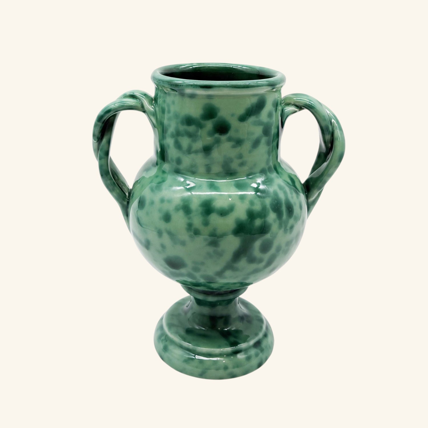 Splatterware Two Handle Vase