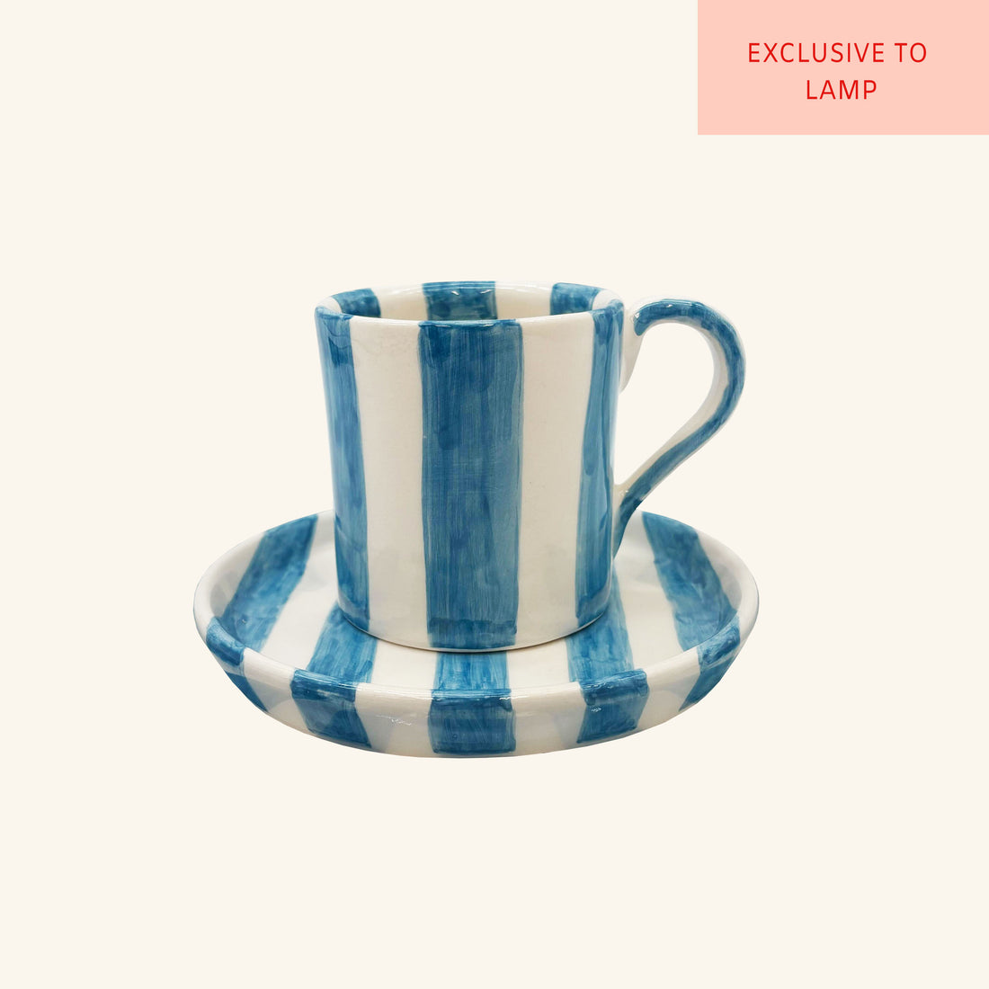 Striped Mug &amp; Saucer Set