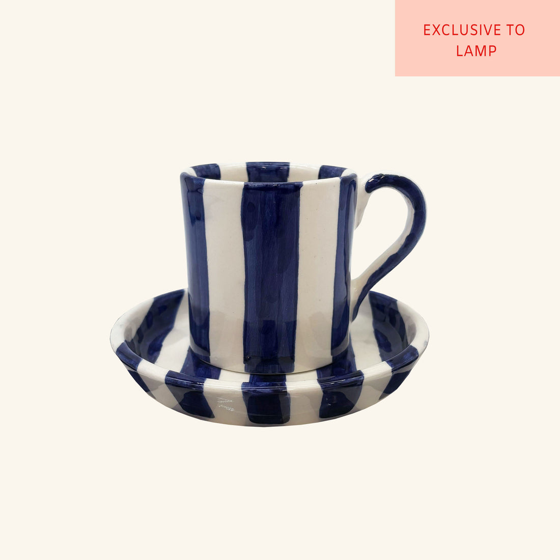 Striped Mug &amp; Saucer Set