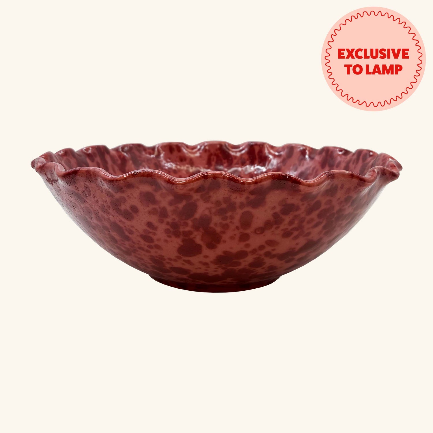 Large Splatterware Wavy Bowl LAMP LDN