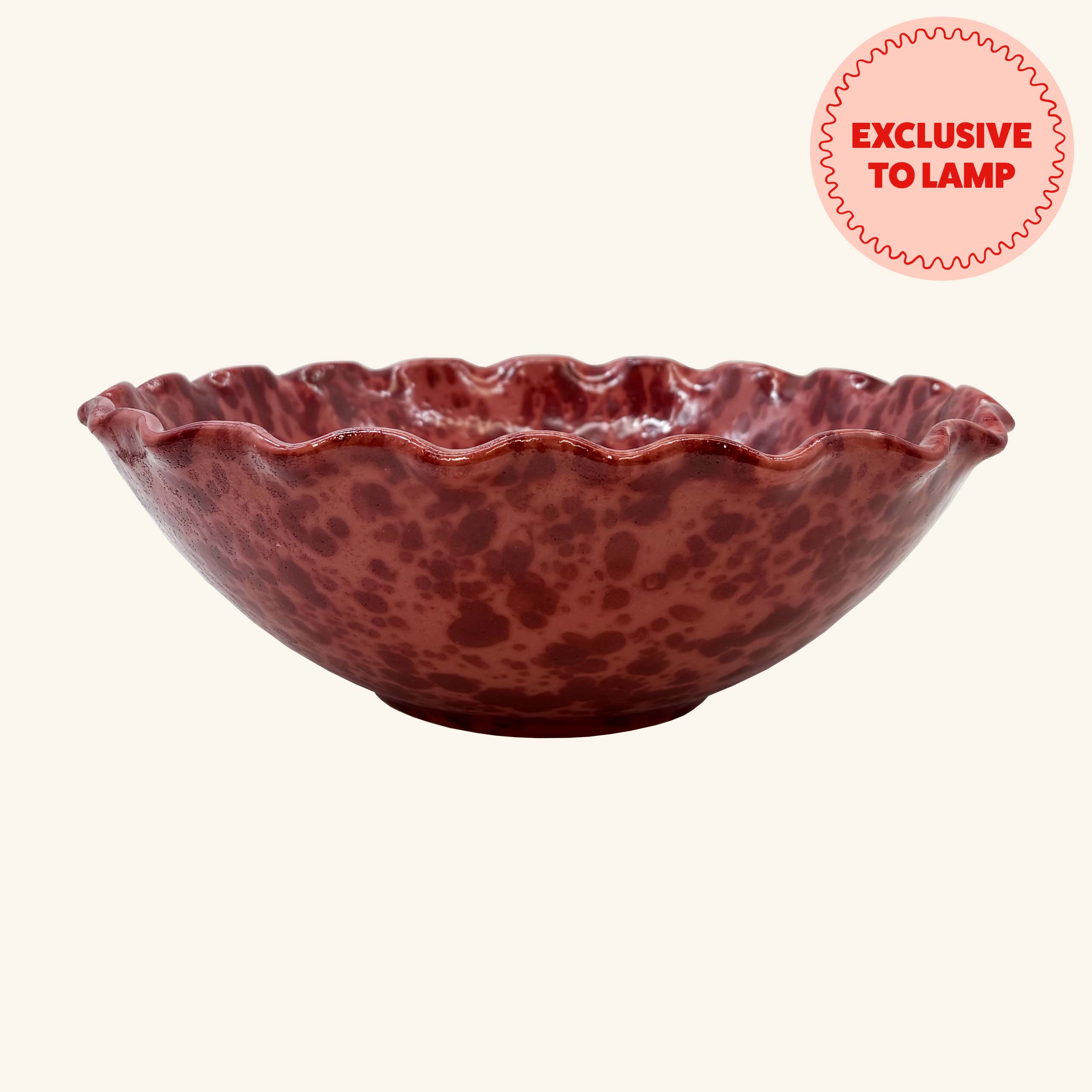 Large Splatterware Wavy Bowl LAMP LDN