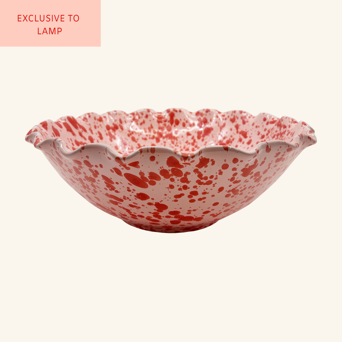 Large Splatterware Wavy Bowl LAMP LDN