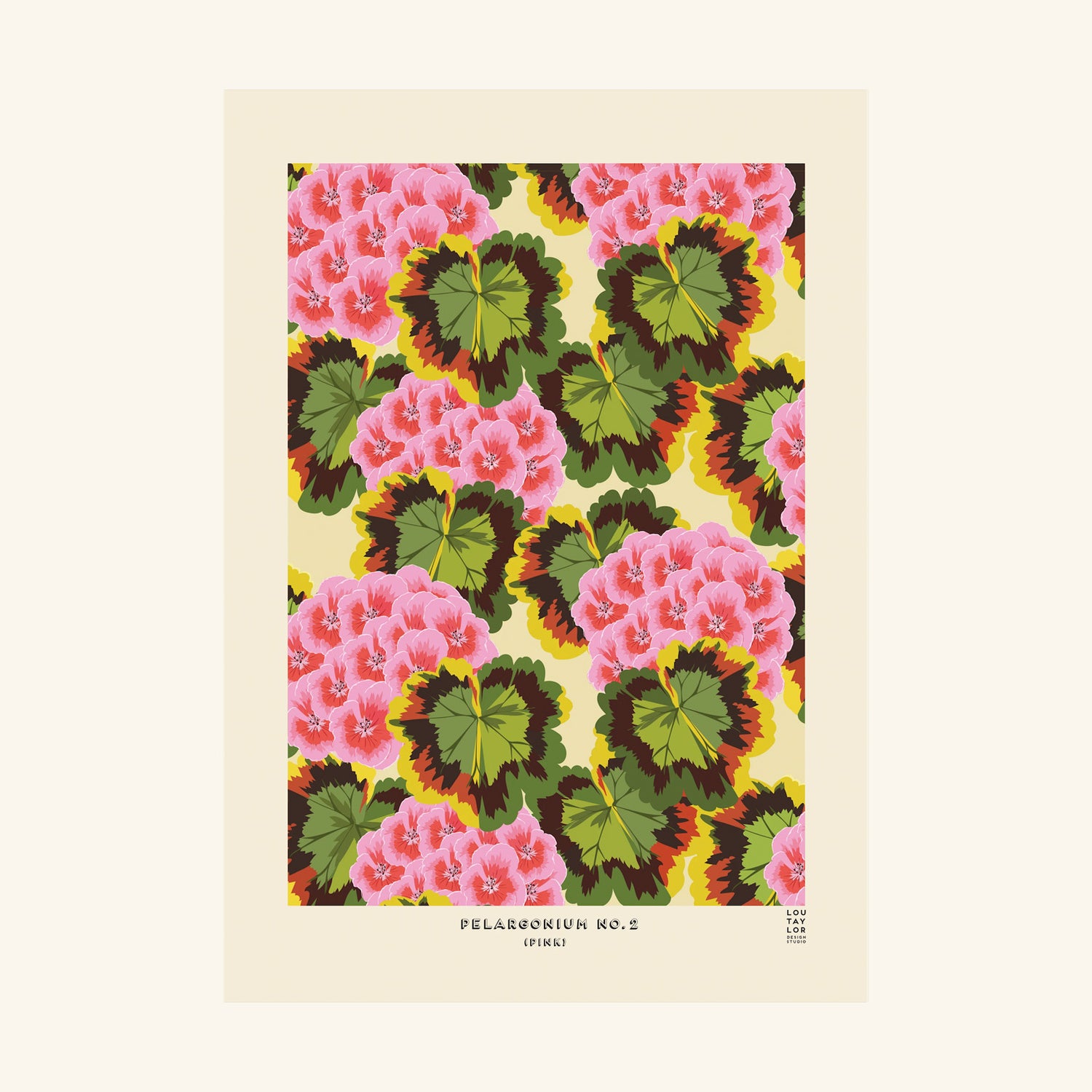 Pelargonium 2 Pink Lou Taylor Design Studio