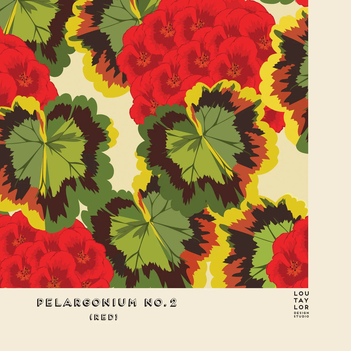 Pelargonium 2 Red Lou Taylor Design Studio