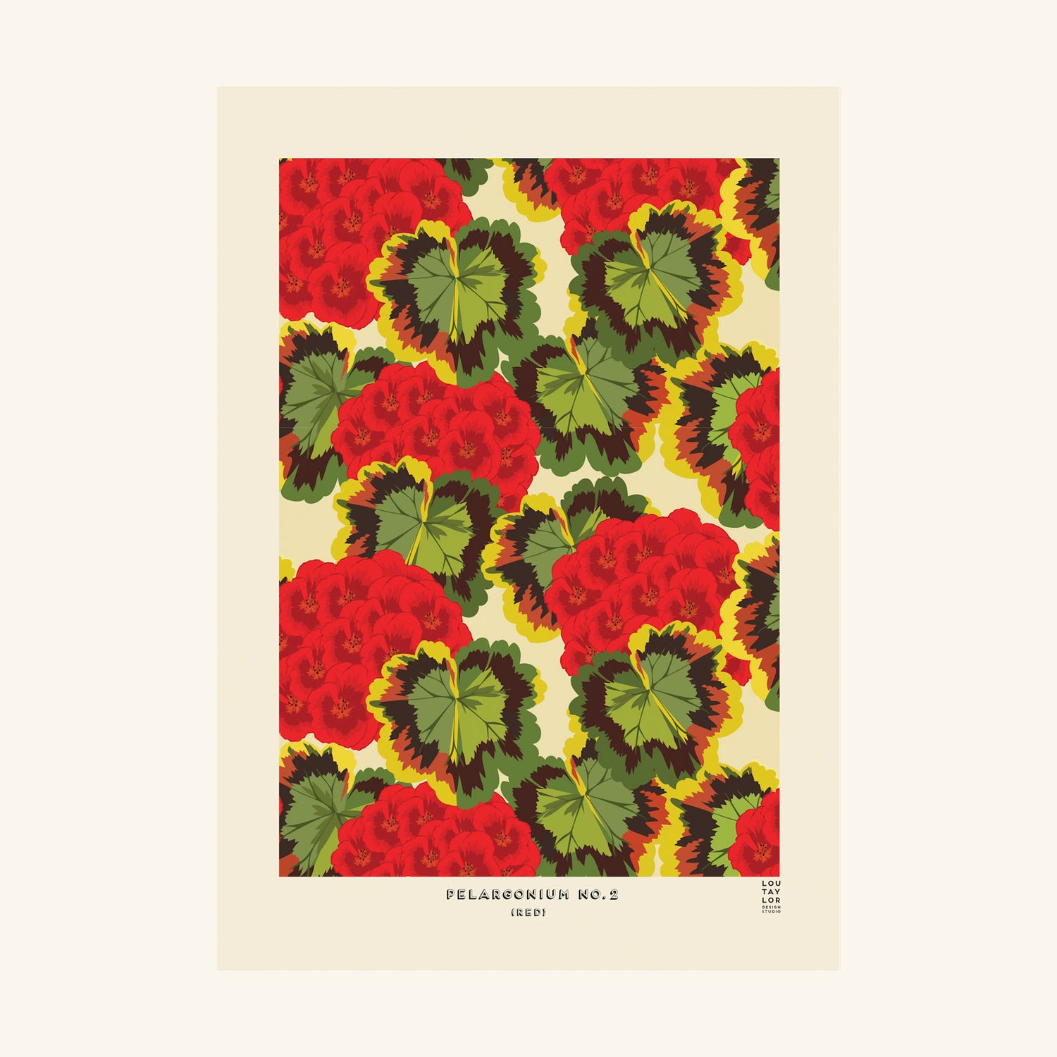 Pelargonium 2 Red Lou Taylor Design Studio