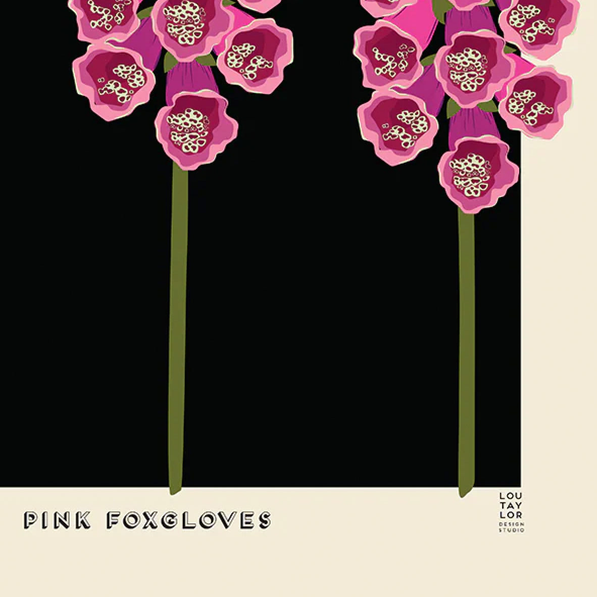Pink Foxgloves Lou Taylor Design Studio