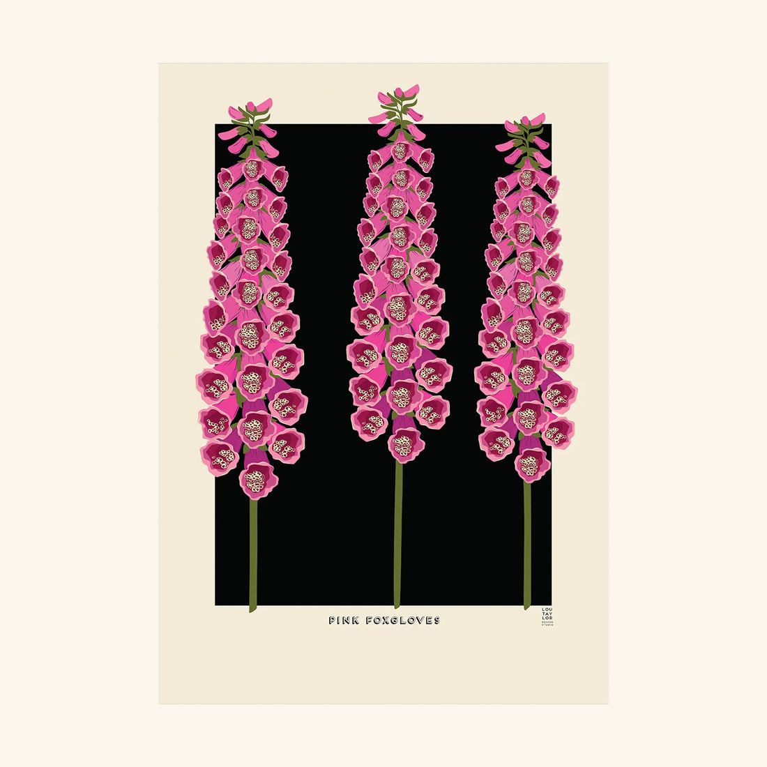 Pink Foxgloves Lou Taylor Design Studio