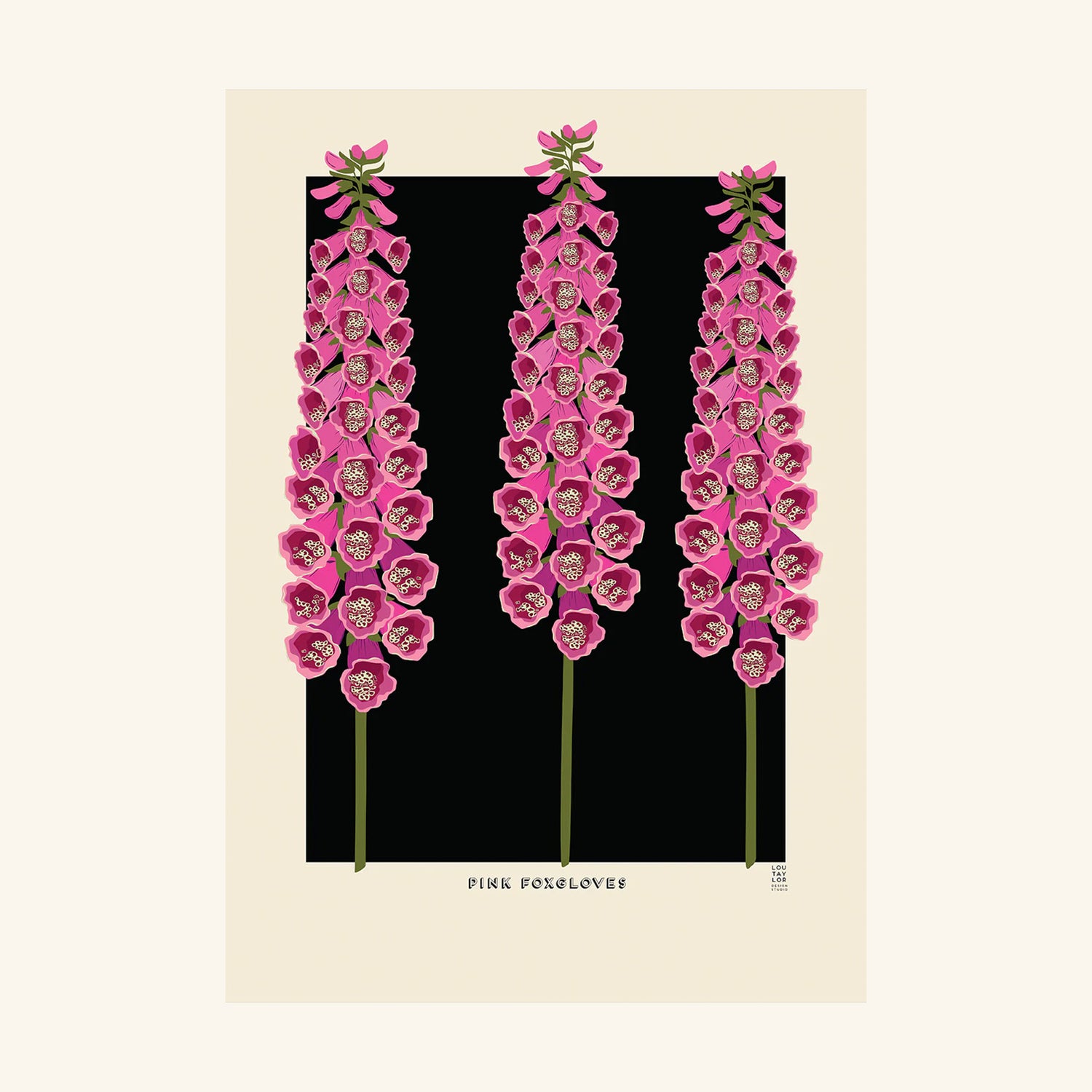 Pink Foxgloves Lou Taylor Design Studio