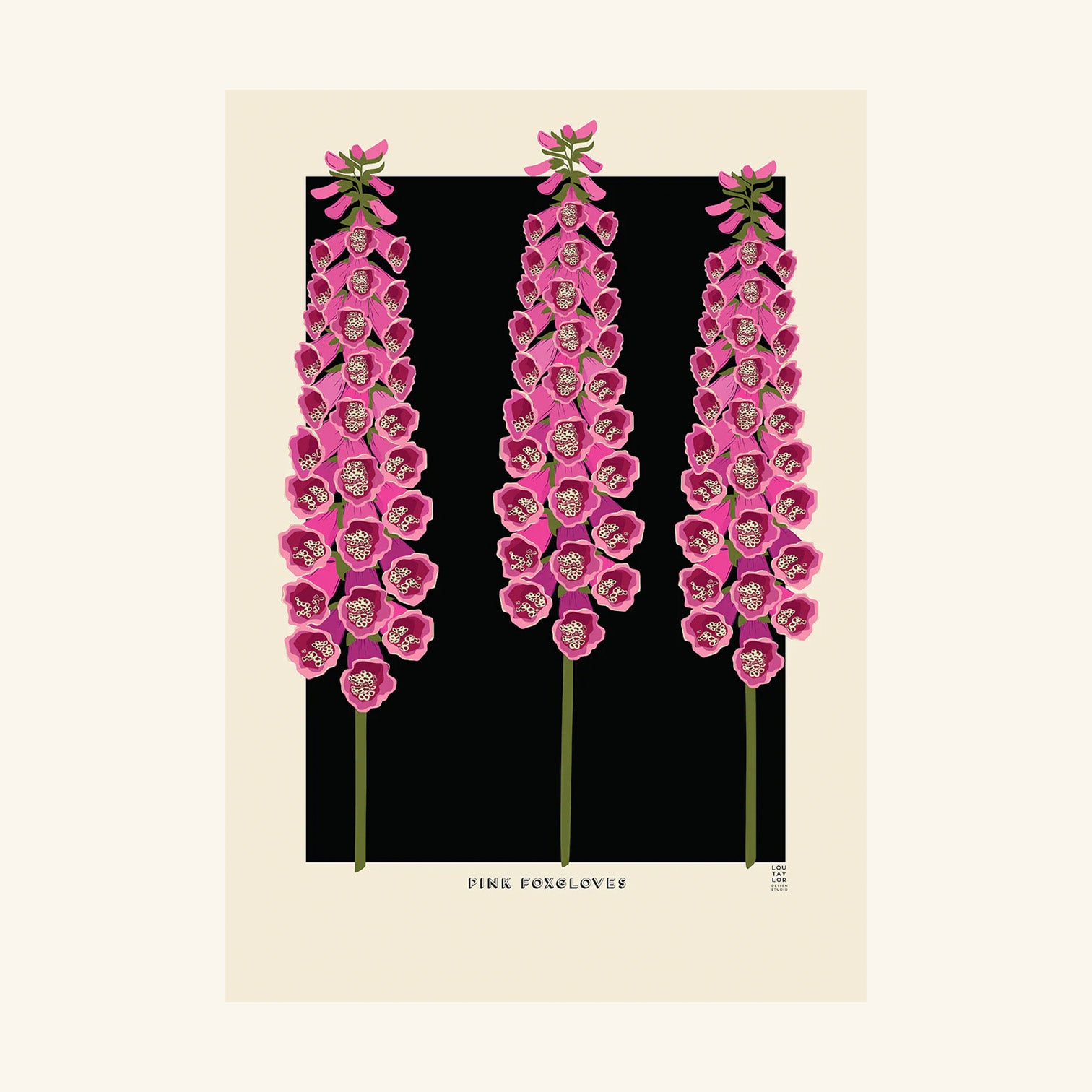 Pink Foxgloves Lou Taylor Design Studio