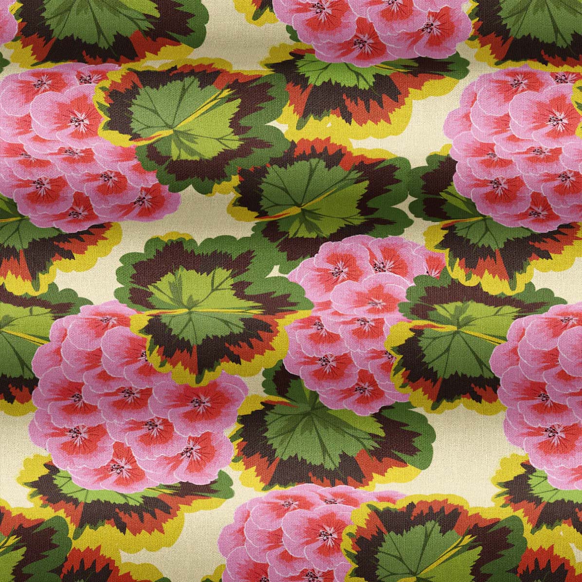 Pink Pelargonium Fabric