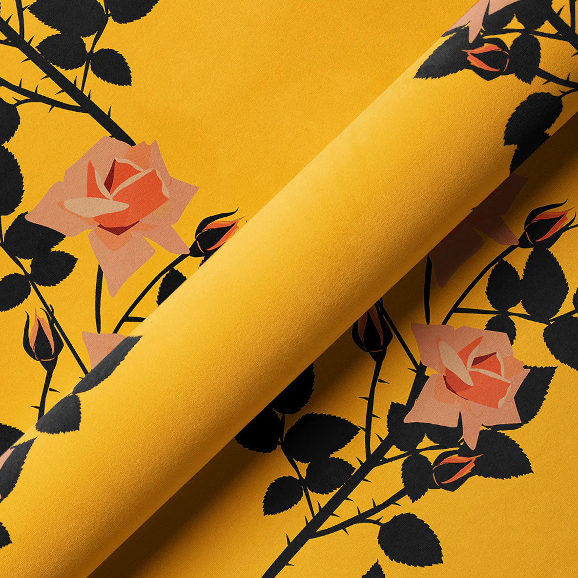 Yellow Roses Fabric