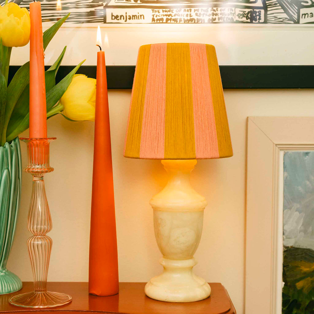 Little Tapered Lampshade 15cm - Dirty Pink and Peggy