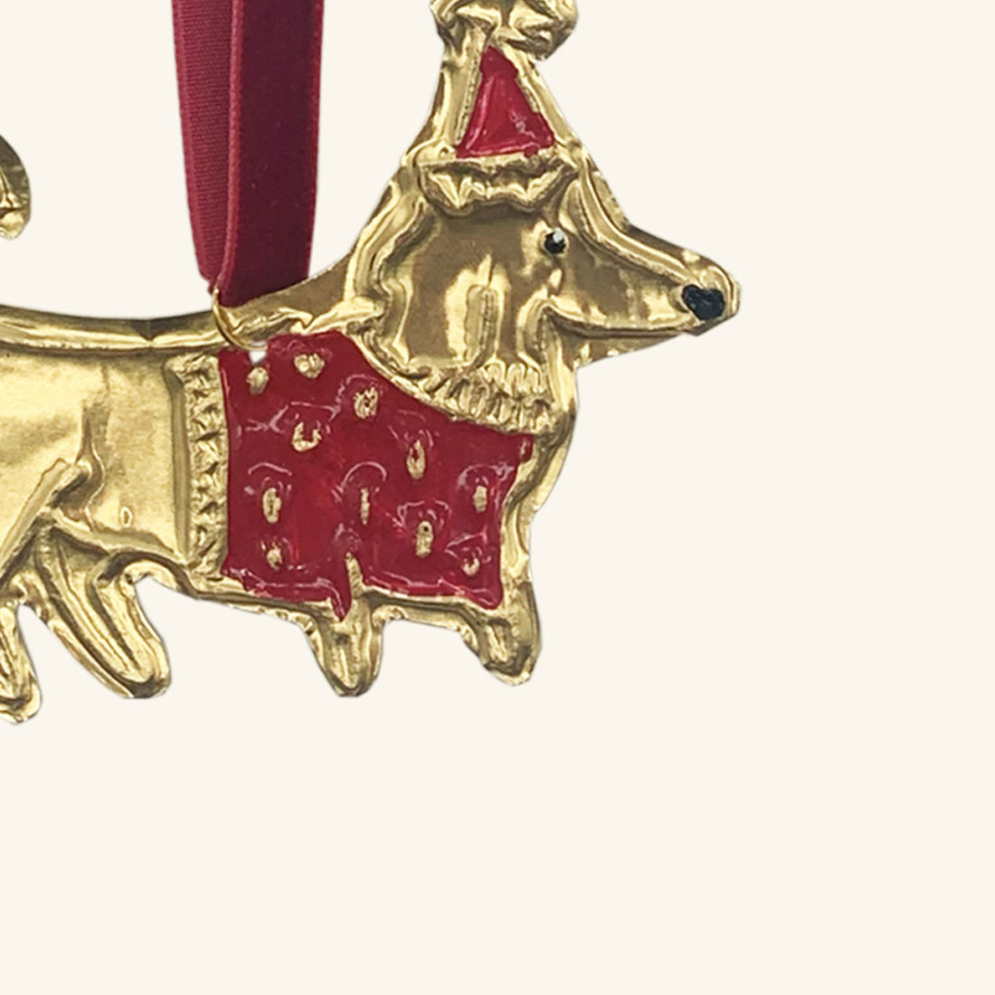 Christmas Jumper Dog Tin Decoration