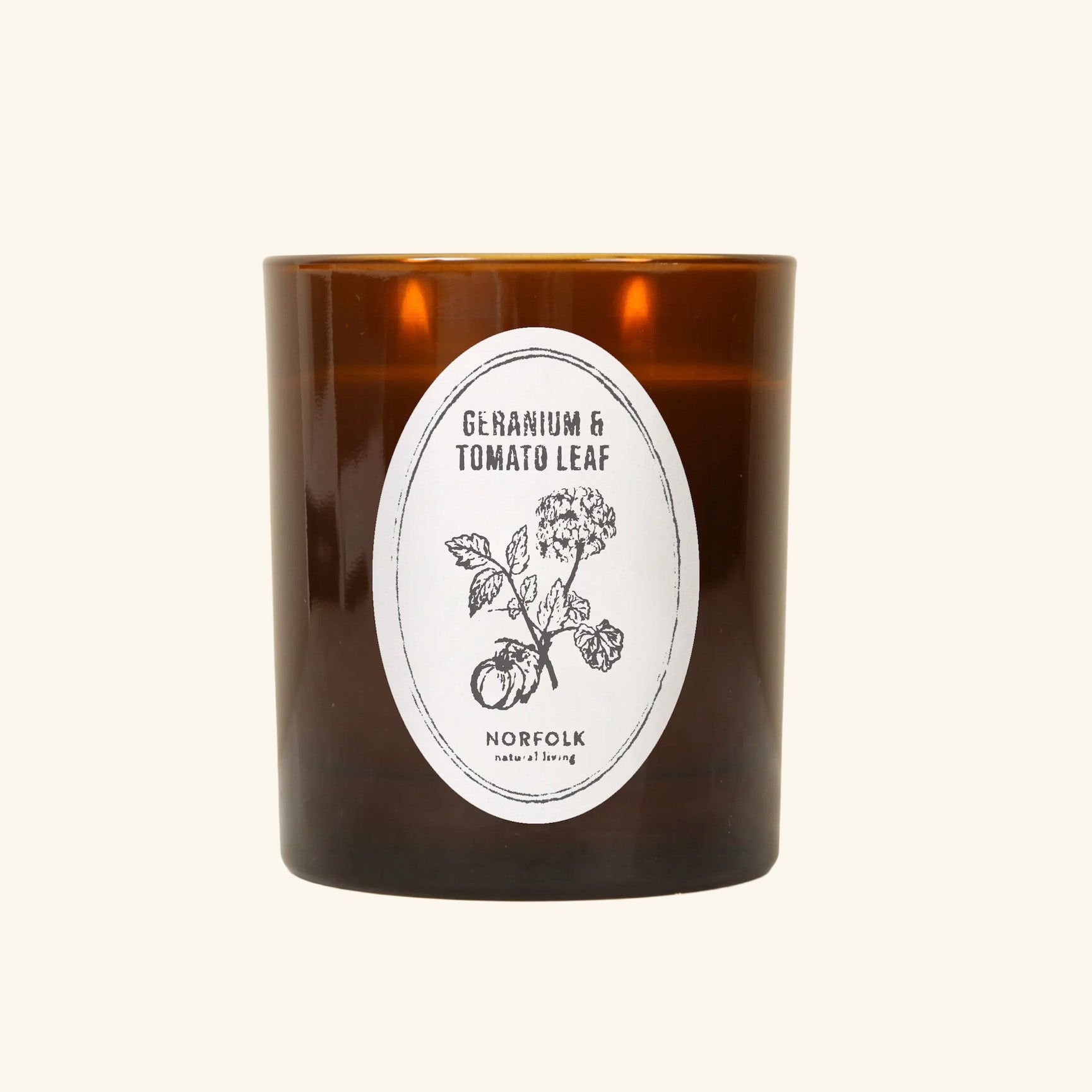 Botanical Candle - Geranium &amp; Tomato Leaf