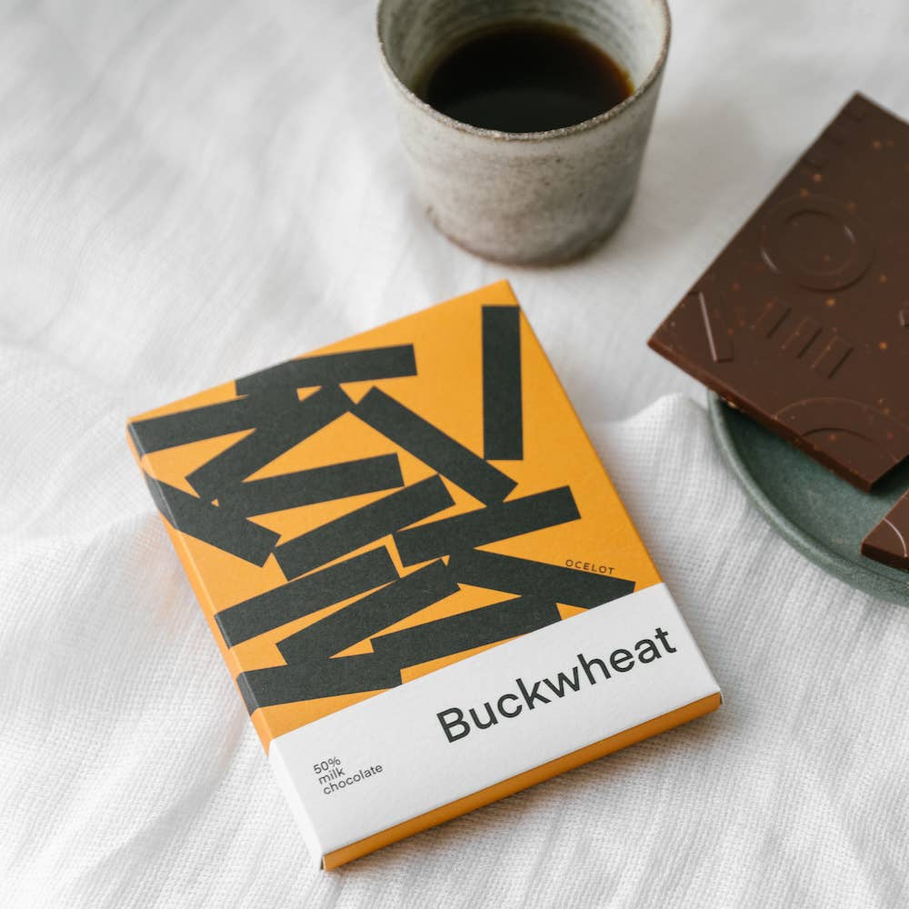 Buckwheat - Organic 55% Dark Milk Chocolate Bar, 70g
