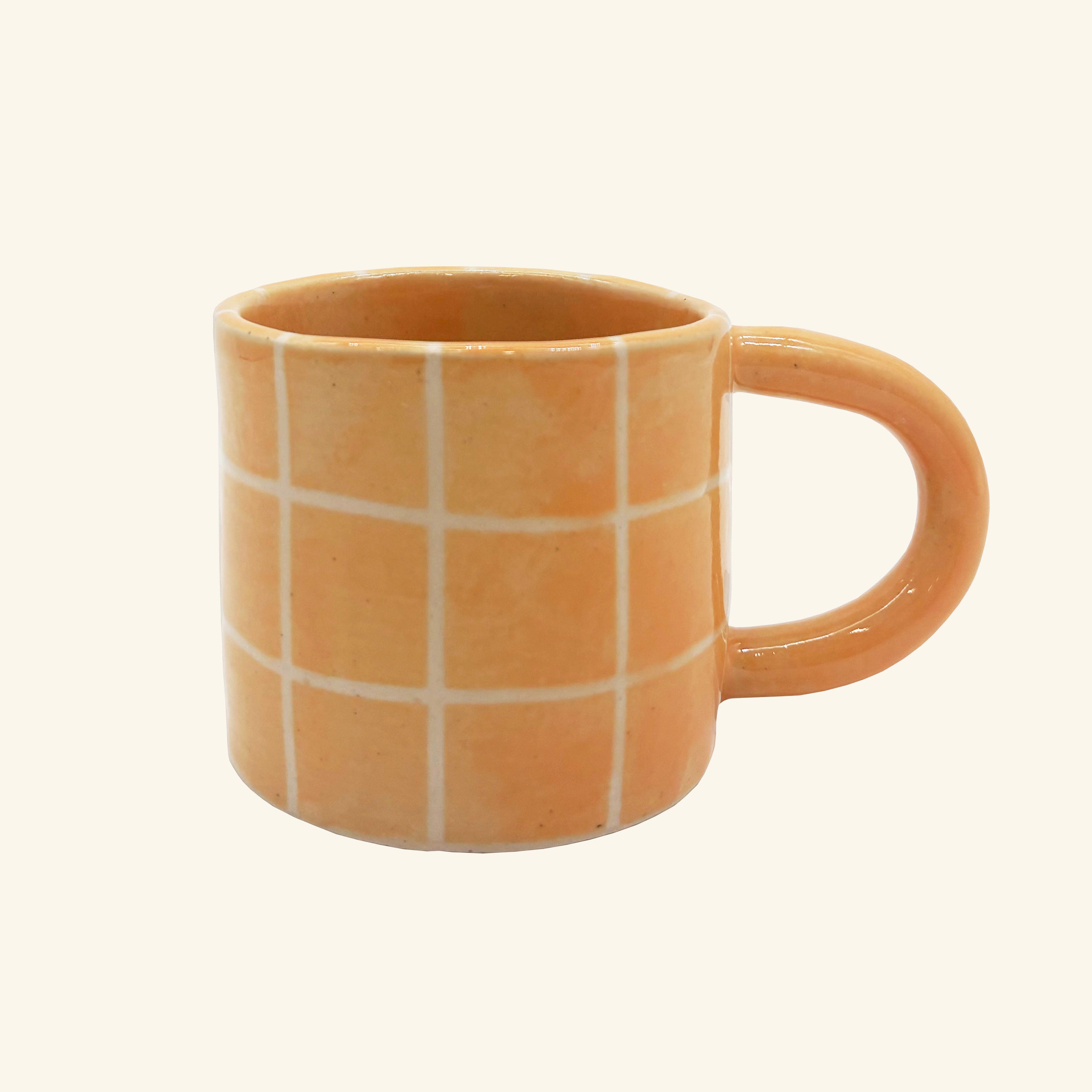Yellow Grid Mug