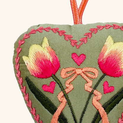 Heart Ornament Rosie Brain Embroidery