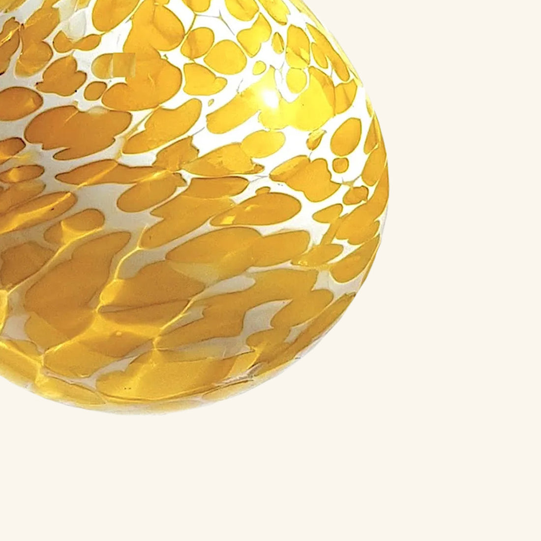 Yellow and White Marble Bauble