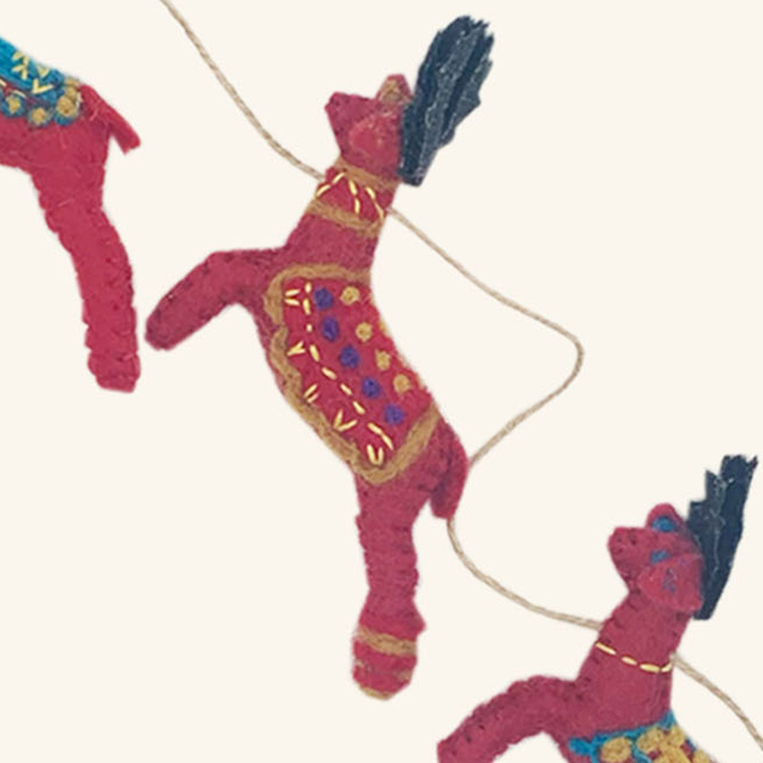 Felt Reindeer Garland