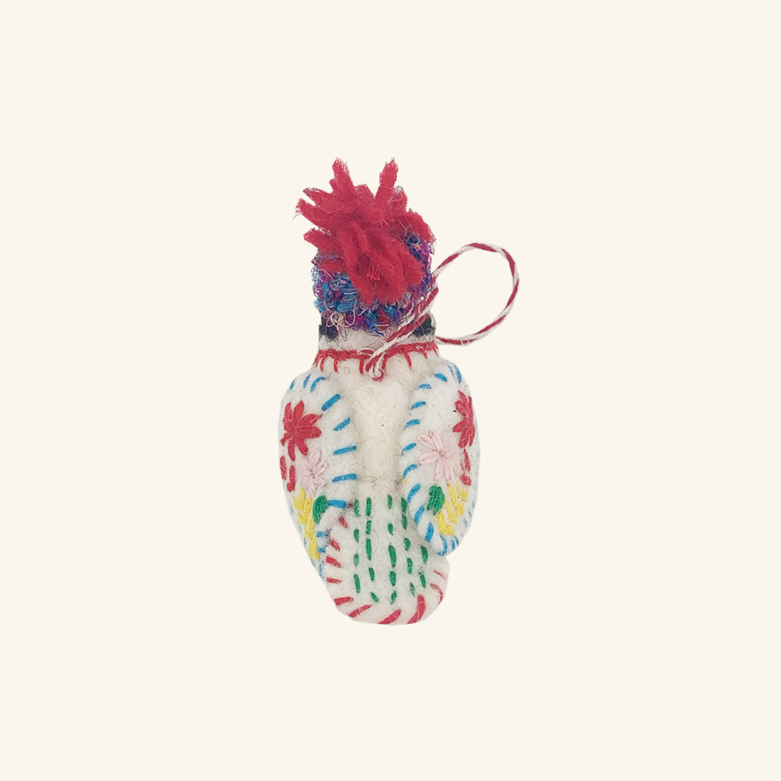Wooly Hat Embroidered Bird