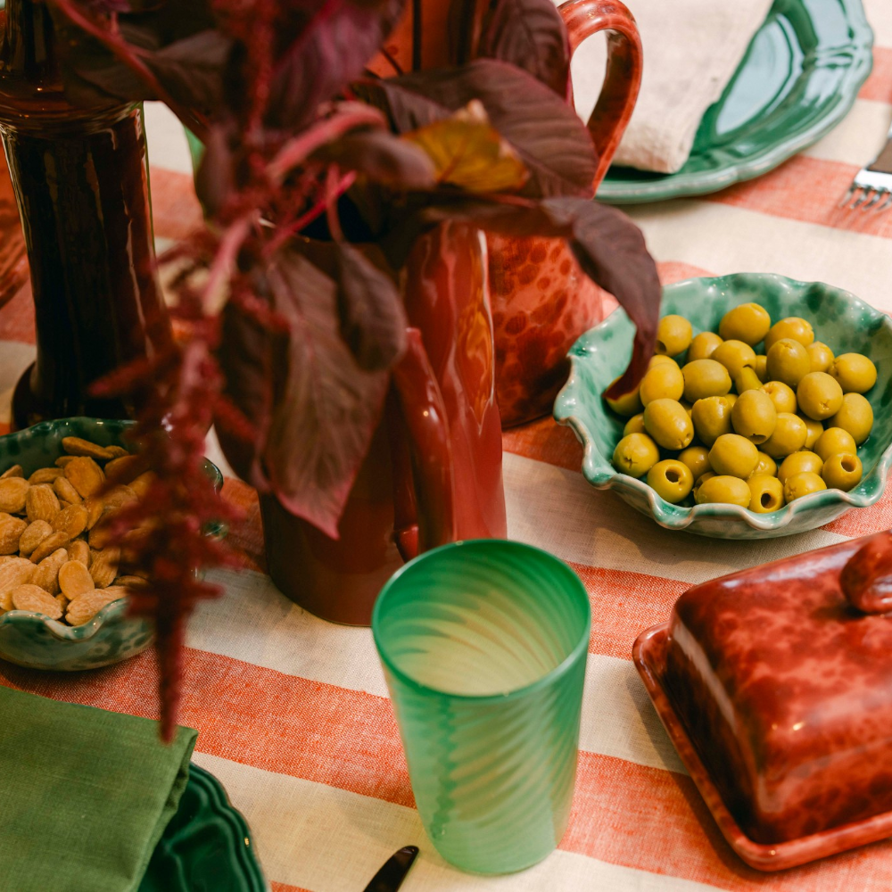 Small Scalloped Splatterware Bowl