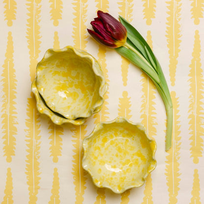 Small Scalloped Splatterware Bowl