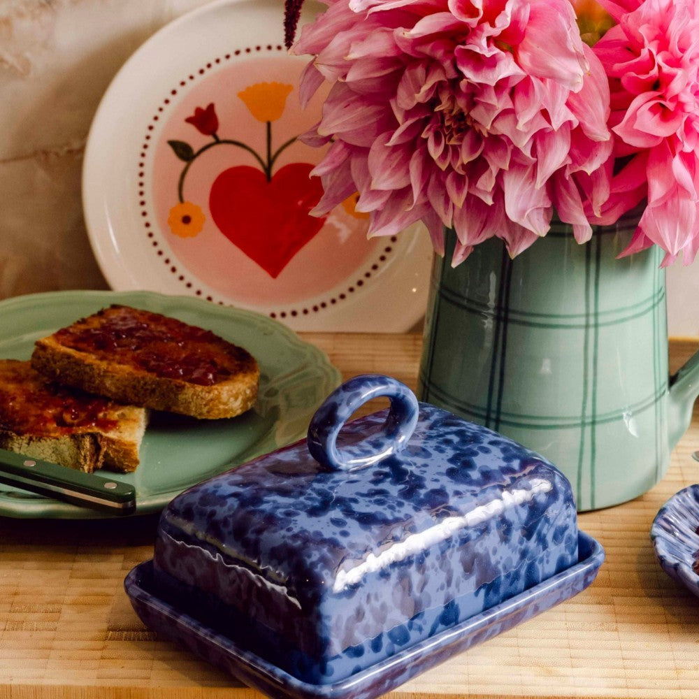 Splatterware Butter Dish