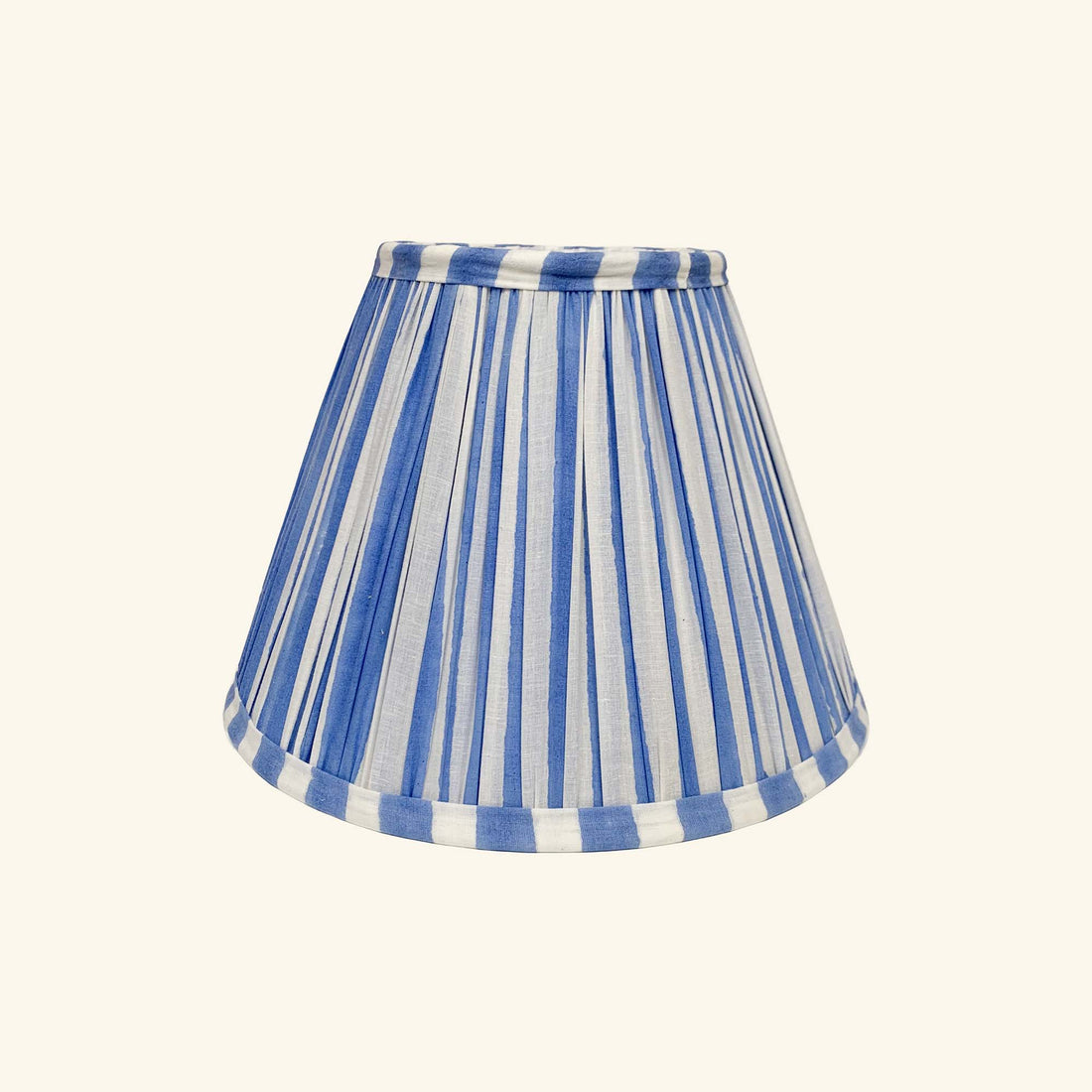 Gathered Lampshade Blue &amp; White