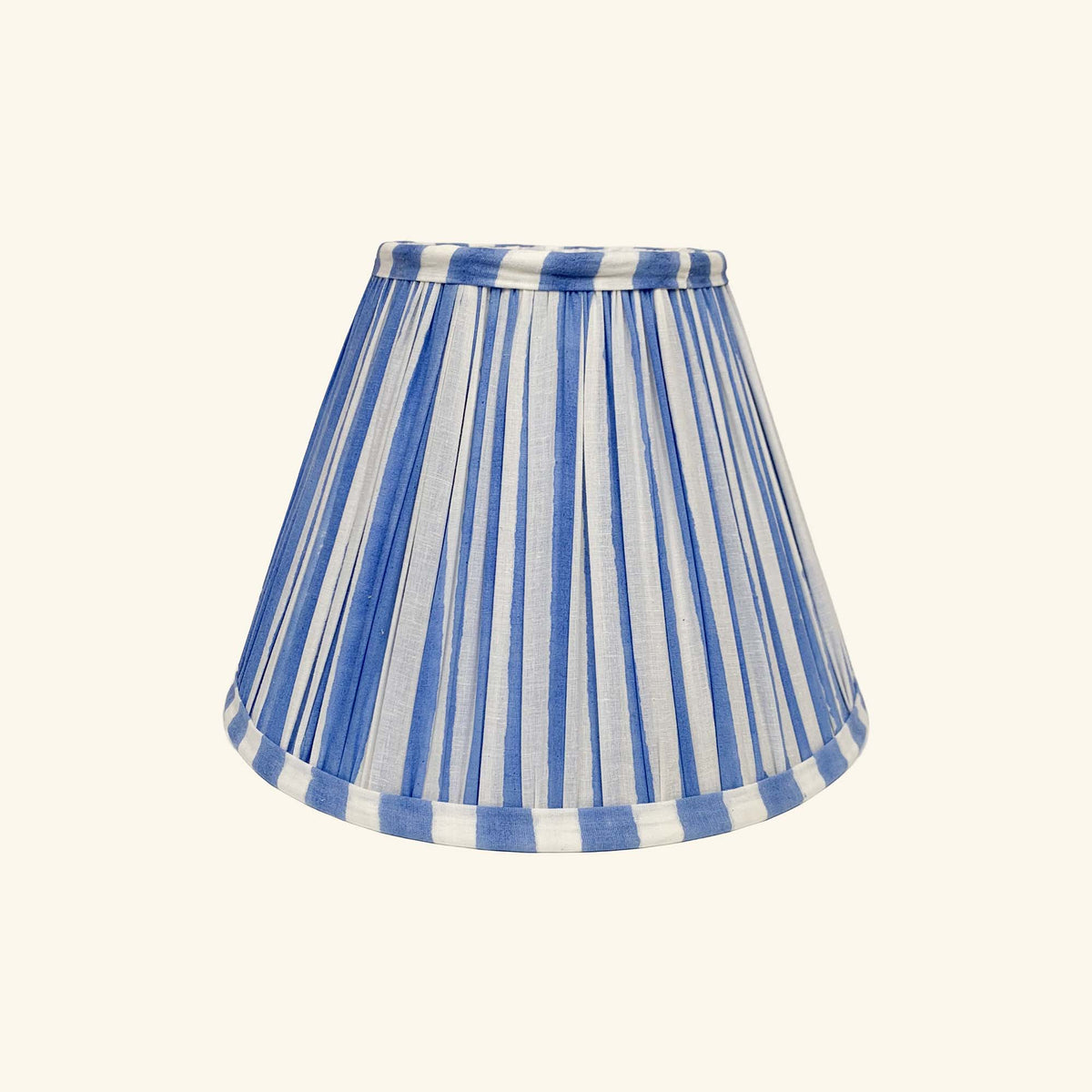 Gathered Lampshade Blue &amp; White